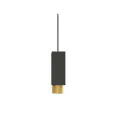 Suspension, Extra, V2, graphite satiné, laiton satiné, Ø9cm, H35cm - CVL