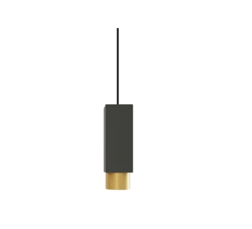 Suspension, Extra, V2, graphite satiné, laiton satiné, Ø9cm, H35cm - CVL