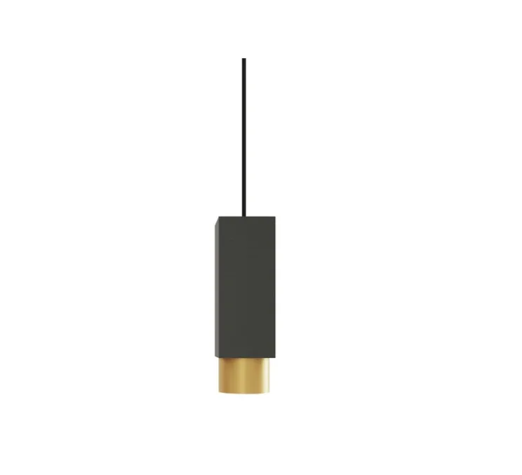 Suspension, Extra, V2, graphite satiné, laiton satiné, Ø9cm, H35cm - CVL