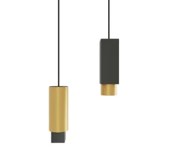 Suspension, Extra, V2, graphite satiné, laiton satiné, Ø9cm, H35cm - CVL