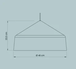 Suspension, Ezaro, burgundy, IP44, Ø40cm, H22,5cm - Easy Light by Carpyen