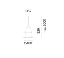 Suspension, Falkland 53, blanc, Ø40cm, H53cm - Artemide