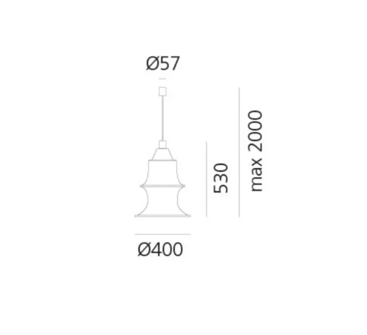 Suspension, Falkland 53, blanc, Ø40cm, H53cm - Artemide