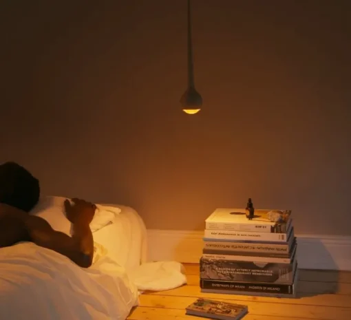 Suspension, Falling Sun In - Sunset Dimming Sun, noir, LED, dim, 2700K, 850 lm, Ø8cm, H45cm - Grau