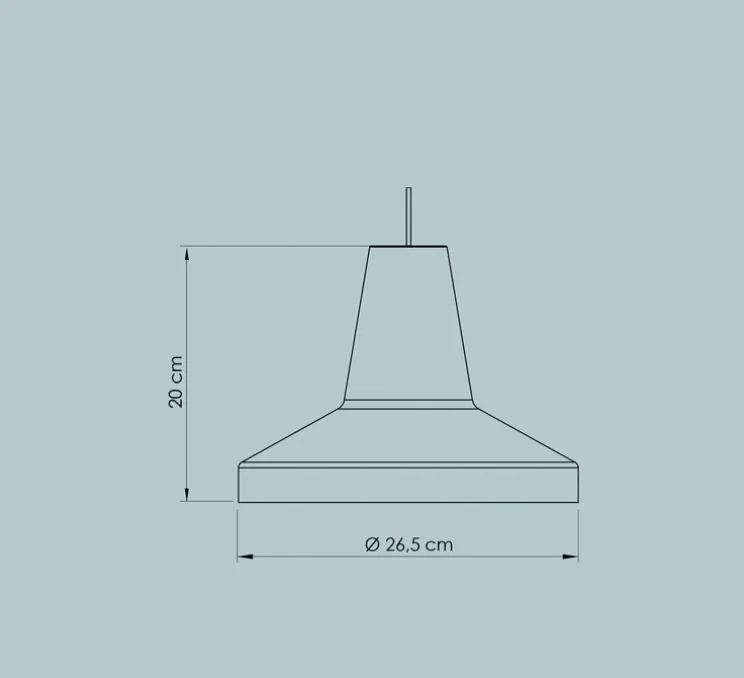 Suspension, Famara, mimosa, IP44, Ø26,5cm, H20cm - Easy Light by Carpyen