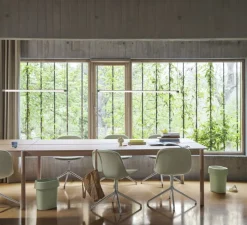 Suspension, Fine, gris, LED, dim, 2700K, 620 lm, L60cm, H1,8cm - Muuto