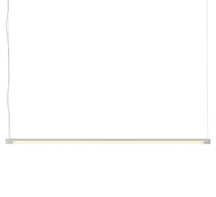 Suspension, Fine, gris, LED, dim, 2700K, 1200 lm, L120cm, H1,8cm - Muuto