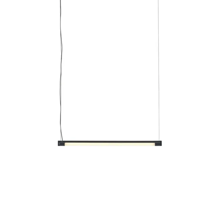 Suspension, Fine, noir, LED, dim, 2700K, 620 lm, L60cm, H1,8cm - Muuto