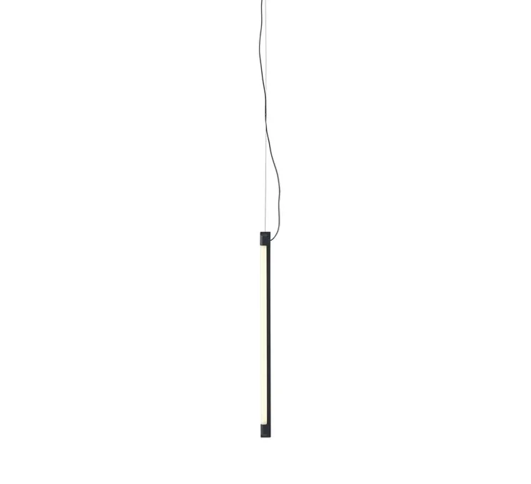 Suspension, Fine, noir, LED, dim, 2700K, 620 lm, L60cm, H1,8cm - Muuto