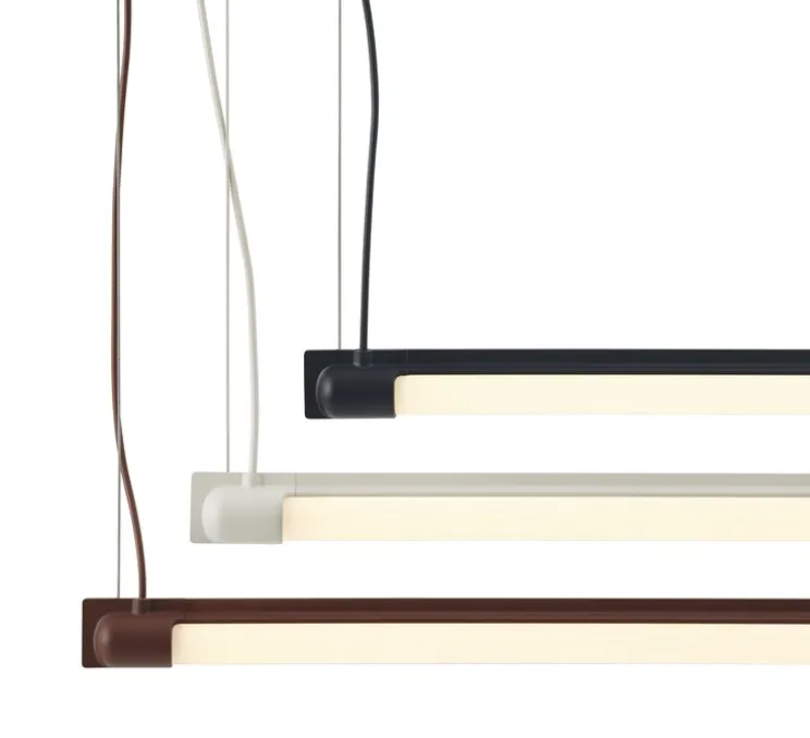 Suspension, Fine, noir, LED, dim, 2700K, 620 lm, L60cm, H1,8cm - Muuto