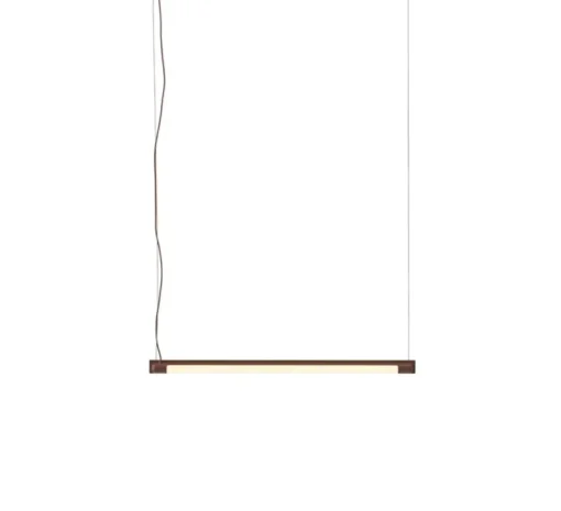 Suspension, Fine, rouge foncé, LED, dim, 2700K, 620 lm, L60cm, H1,8cm - Muuto