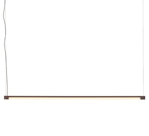 Suspension, Fine, rouge foncé, LED, dim, 2700K, 1200 lm, L120cm, H1,8cm - Muuto