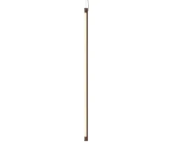 Suspension, Fine, rouge foncé, LED, dim, 2700K, 1200 lm, L120cm, H1,8cm - Muuto