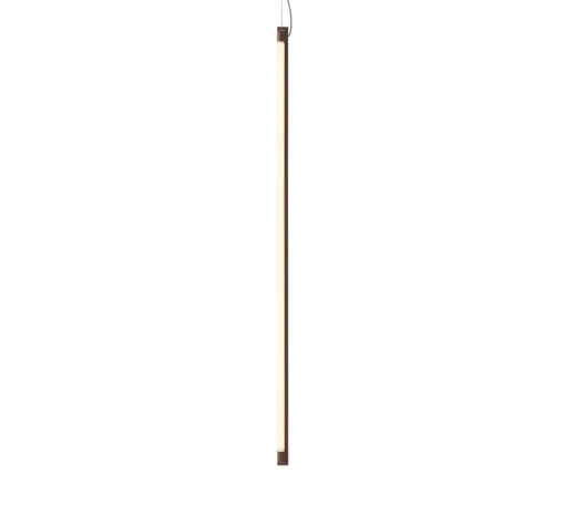 Suspension, Fine, rouge foncé, LED, dim, 2700K, 1200 lm, L120cm, H1,8cm - Muuto