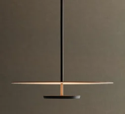 Suspension, Flat 5940, terracotta, LED, dim, 3500K, 1868 lm, Ø55cm, H80cm - Vibia