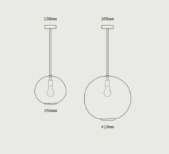 Suspension, Float 10, laiton, Ø25cm, H25cm - SkLO STUDIO