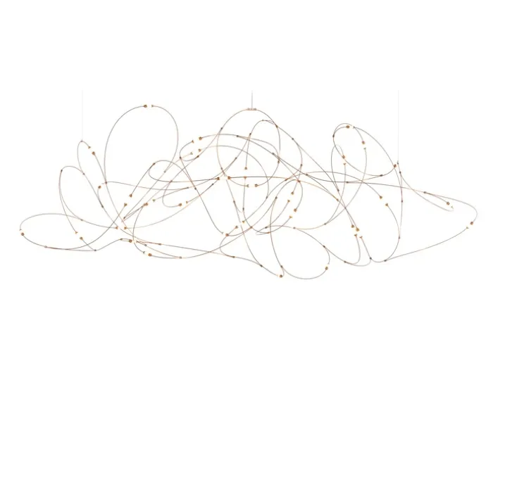 Suspension, Flock of Light 31, bronze, LED, dim, 2500K, 2582 lm, L180cm, H80cm - Moooi
