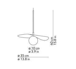 Suspension, Flow, noir, Ø35cm, H40cm - Kdln