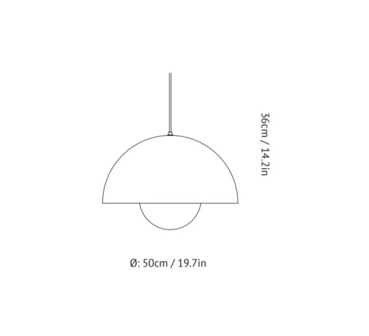 Suspension, Flowerpot VP2, gris beige, Ø50cm, H36cm - Andtradition