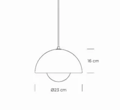 Suspension, FlowerPot VP1, gris mat, Ø23cm, H16cm - Andtradition