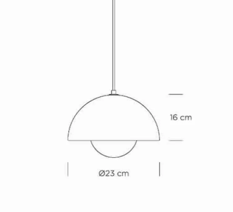 Suspension, FlowerPot VP1, gris mat, Ø23cm, H16cm - Andtradition