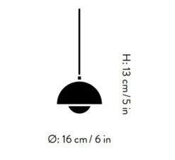 Suspension, Flowerpot VP10, moutarde, Ø16cm, H13cm - Andtradition