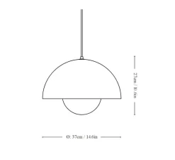 Suspension, FlowerPot VP7, Noir Mat, Ø37cm. H27cm - Andtradition