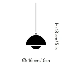 Suspension, Flowerpot VP10, rose, Ø16cm, H12,7cm - Andtradition