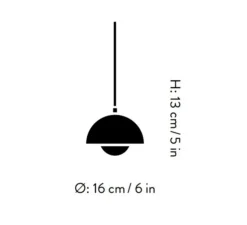 Suspension, Flowerpot VP10, rouge vermillon, Ø16cm, H13cm - Andtradition