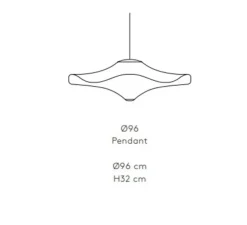 Suspension, Flying, blanc ivoire, LED, 3000K, 2600 lm, Ø96cm, H45cm - Made by Hand