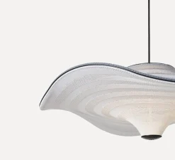 Suspension, Flying, bleu brume, LED, 3000K, 2600 lm, Ø96cm, H45cm - Made by Hand