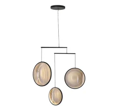 Suspension, Focus x3, noir, LED, 2700K, 2040 lm, dim, L99,8cm, H103,7cm - DCW éditions Paris