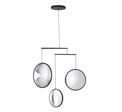 Suspension, Focus x3, noir, LED, 2700K, 2040 lm, dim, L99,8cm, H103,7cm - DCW éditions Paris