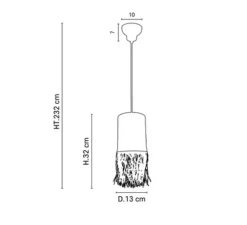 Suspension, Formentera 1l, naturel, Ø13cm, H32cm - Market Set