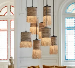 Suspension, Formentera 8l, naturel, Ø50cm, H168cm - Market Set