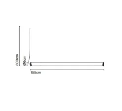 Suspension, Fris 155, bronze, LED, dim, 2700K, 3570 lm, Ø6cm, L215cm - Marset