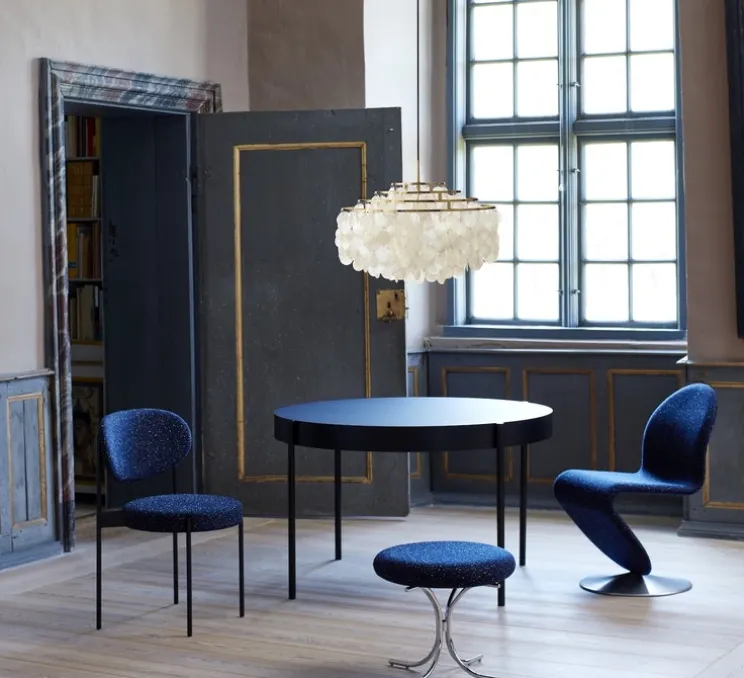 Suspension, Fun 10DM, laiton, blanc, Ø57cm, H38cm - Verpan