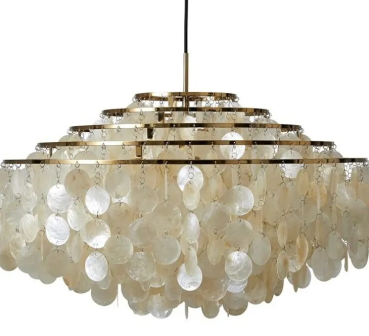 Suspension, Fun 10DM, laiton, blanc, Ø57cm, H38cm - Verpan