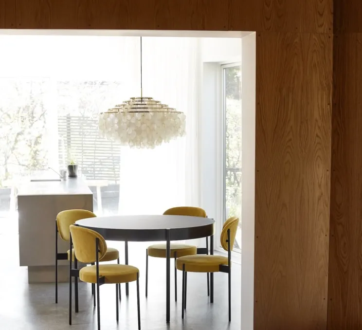 Suspension, Fun 11DM, laiton, blanc, Ø70cm, H44cm - Verpan