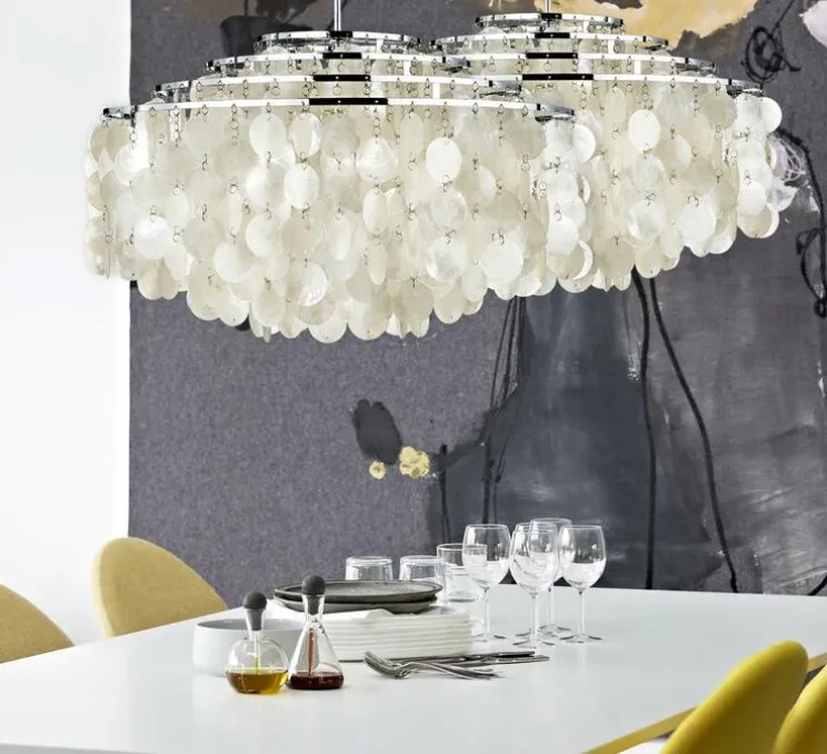 Suspension, Fun 10DM, nacre, chrome, Ø57cm, H38cm - Verpan