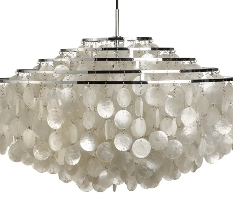 Suspension, Fun 10DM, nacre, chrome, Ø57cm, H38cm - Verpan