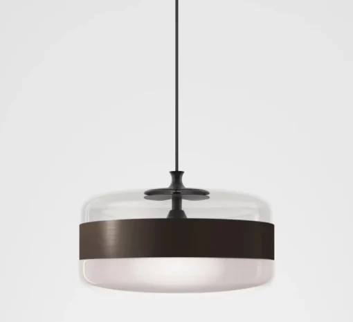 Suspension, Futura SP G, verre fumé, Ø40cm, H25cm - Vistosi