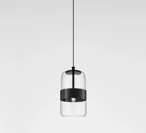 Suspension, Futura SP M, noir, cristal, Ø23cm, H44cm - Vistosi