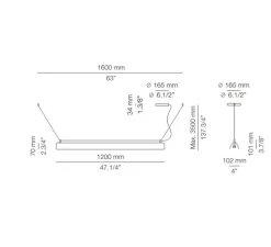 Suspension, Gada T-3925S, bois, L120cm, H7cm - Estiluz