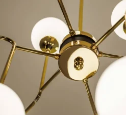 Suspension, Galassia, blanc et or, L90,5cm, H96cm - Stilnovo