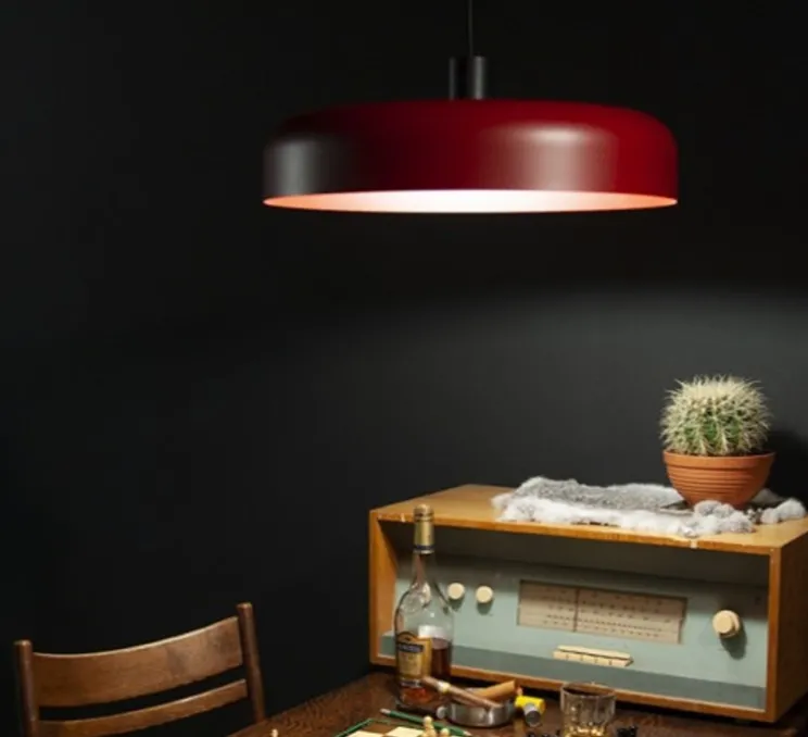 Suspension, Gazta, rouge oxydé, Ø50cm, H10cm - DARK