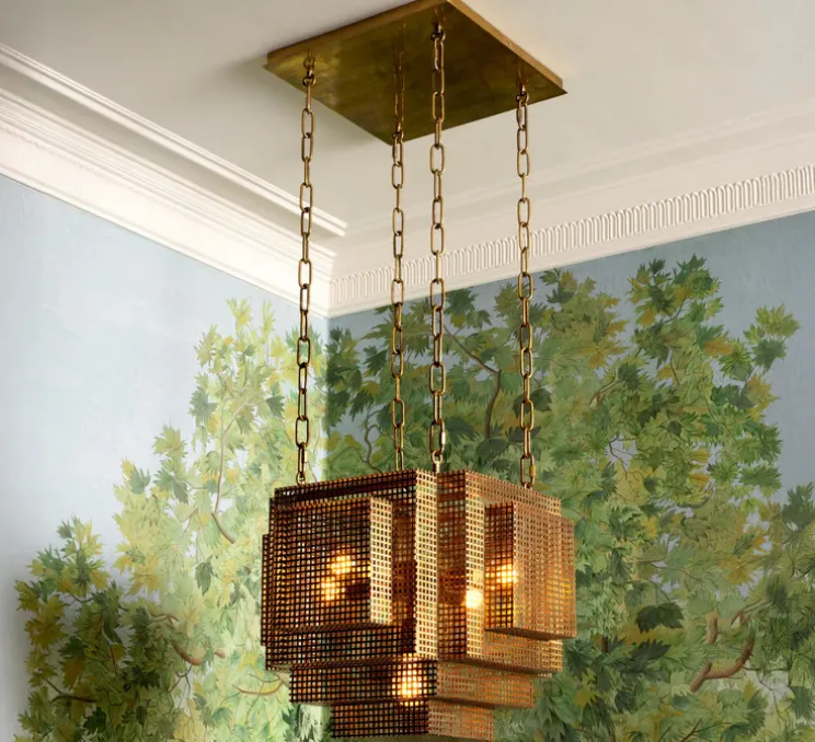 Suspension, Geary, laiton vintage, Ø46cm, H40cm - Eichholtz