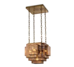 Suspension, Geary, laiton vintage, Ø46cm, H40cm - Eichholtz
