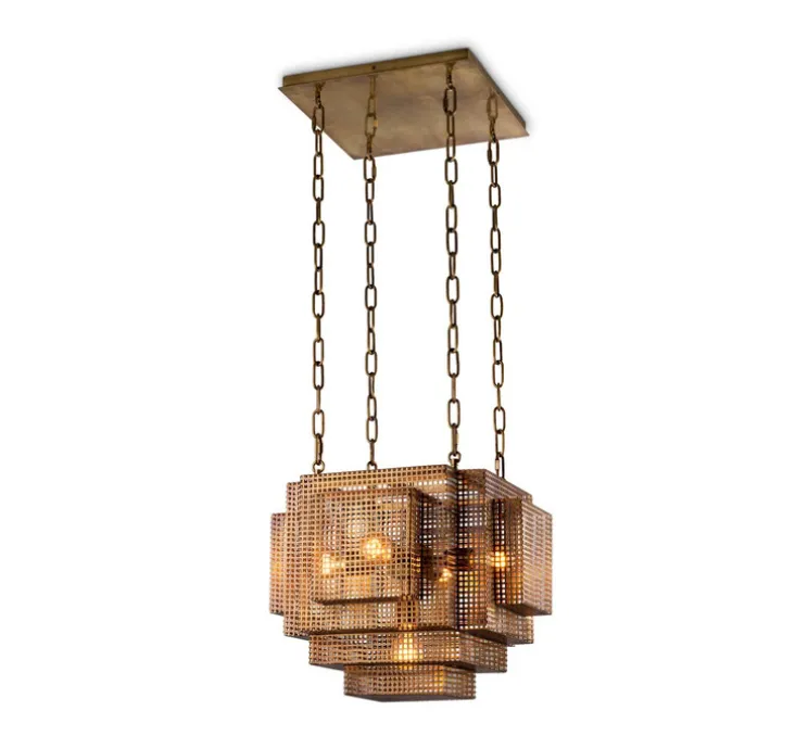 Suspension, Geary, laiton vintage, Ø46cm, H40cm - Eichholtz