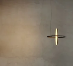 Suspension, Geometry Suspended Adjustable 672 1x, noir chrome, LED, dim, 3000K, 2018 lm, Ø67,2cm, H3cm - Modular